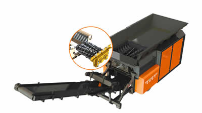 Penghancur Limbah Poros Ganda Mobile