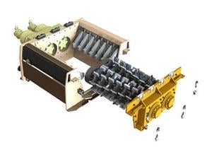 Penghancur Limbah Poros Ganda Mobile